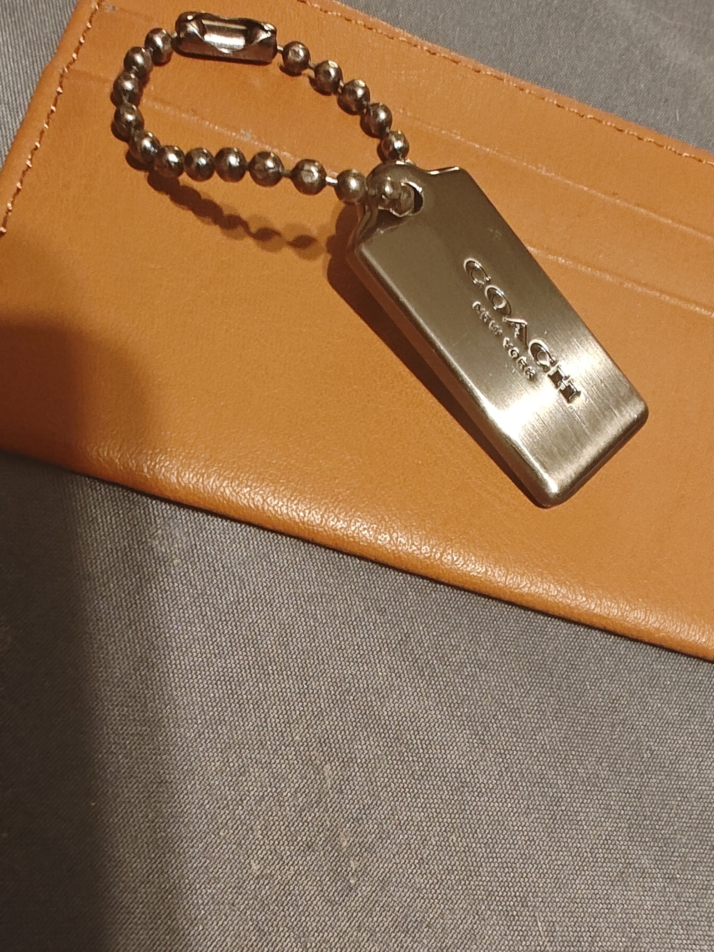 Coach Silver Metal Logo Tag- New